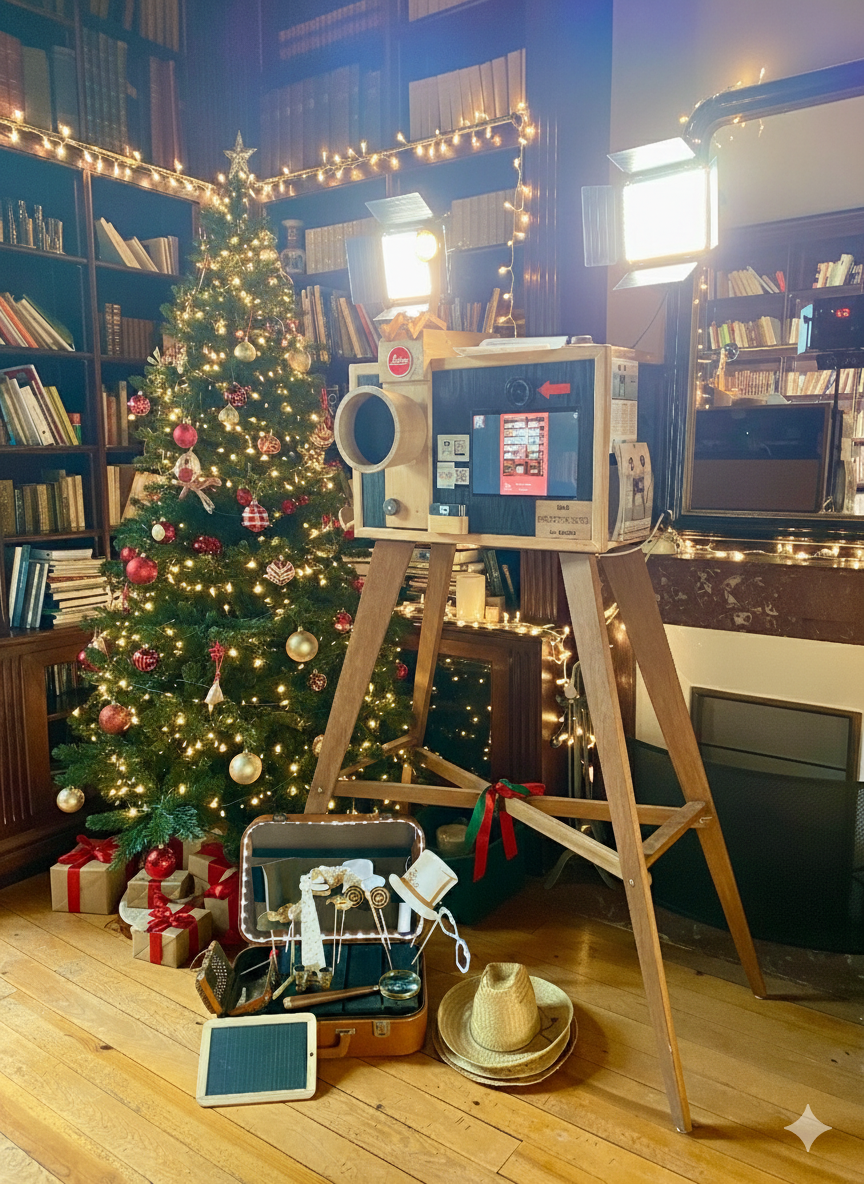 🎄 Location Photobooth sur le Bassin d’Arcachon et Bordeaux : l’animation ludique et déconnectée pour vos fêtes de fin d’année