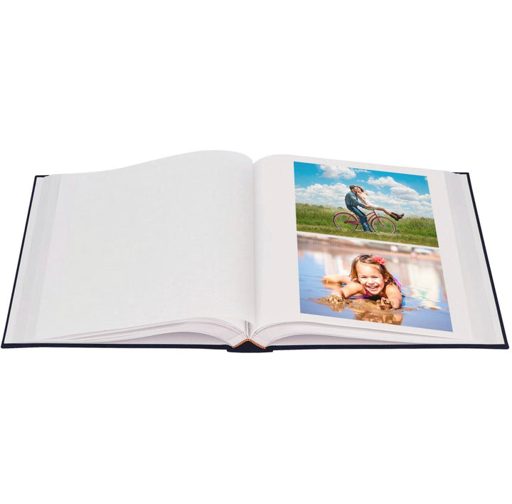 Album photo traditionnel bleu/noir, 100 pages, feuillets cristal