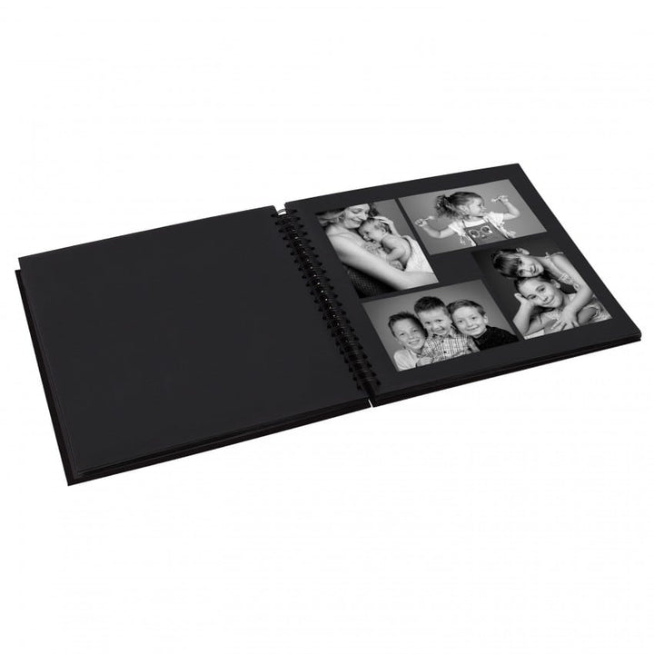 Album photo traditionnel 50 pages noires - 100 photos de 10x15 cm - Couverture Noire24x26 cm