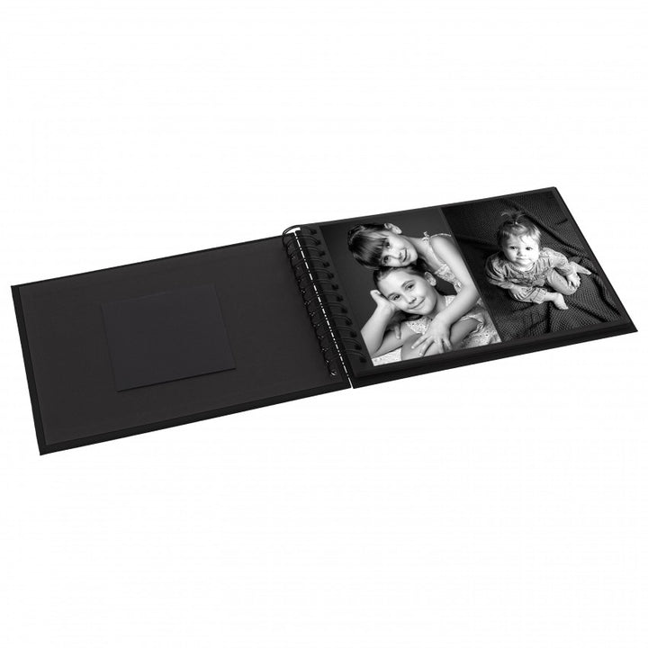 Mini album traditionnel - 20 pages noires - 40 photos - Couverture Noire 23x17cm + fenêtre