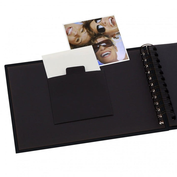 Mini album traditionnel - 20 pages noires - 40 photos - Couverture Noire 23x17cm + fenêtre