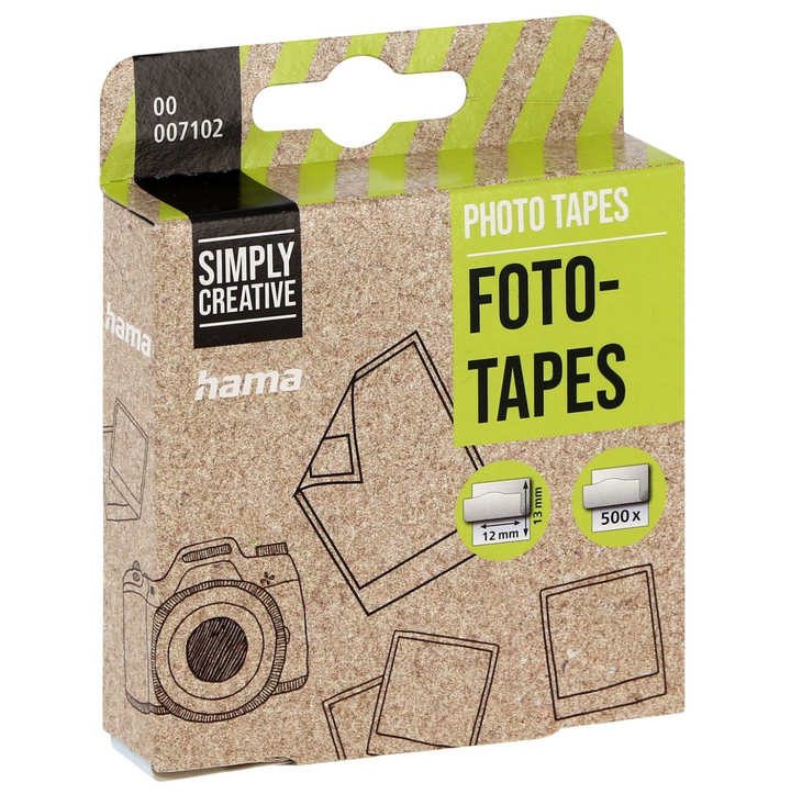 pastilles adhésives double-face de la marque Hama simply creative pour coller des photos 12 x 13 mm 500 pastilles